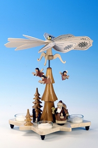 Christian Ulbricht Teelichtpyramide Weihnachtsmann, natur