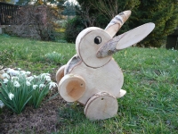 Unikat Osterhase Rammler Hansi, 34 cm